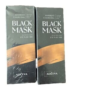 Aliceva Black Mask Bamboo Charcoal Purifying Peel Off 2.12 fl oz Lot 2